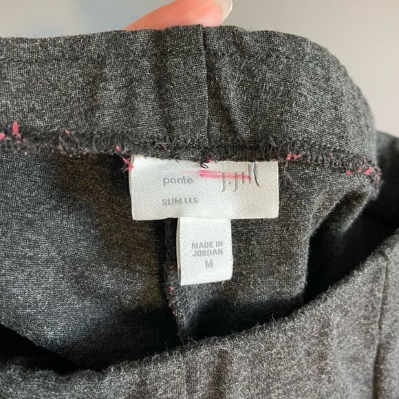 J. Jill Ponte Slim Leg Dark Heather Gray Pant | SZ M - Picture 5 of 11